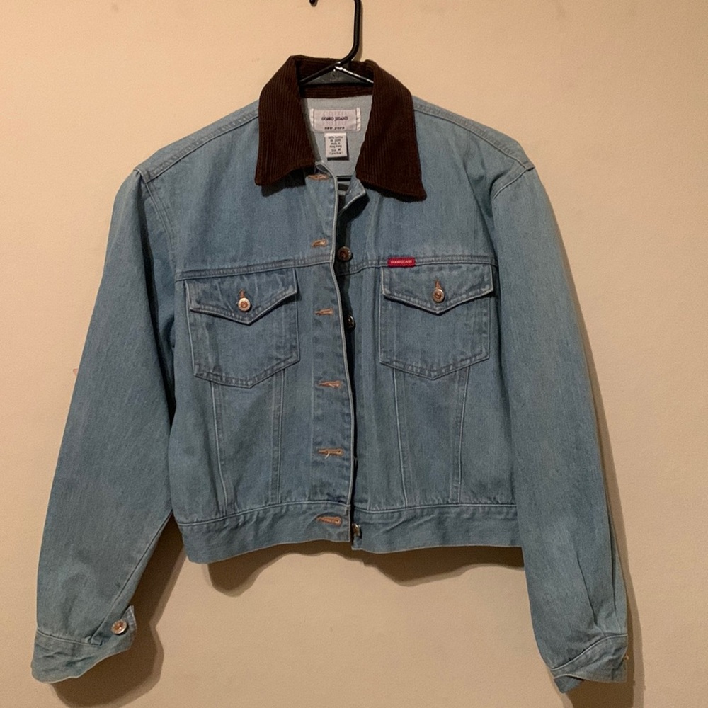 Soho Jeans New York Denim Jacket Corduroy collar